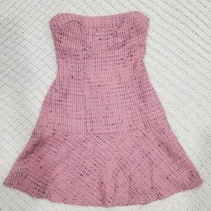 Vintage BEBE tweed pink dress size 6